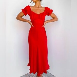 Petal & Pup Red Satin Dress
